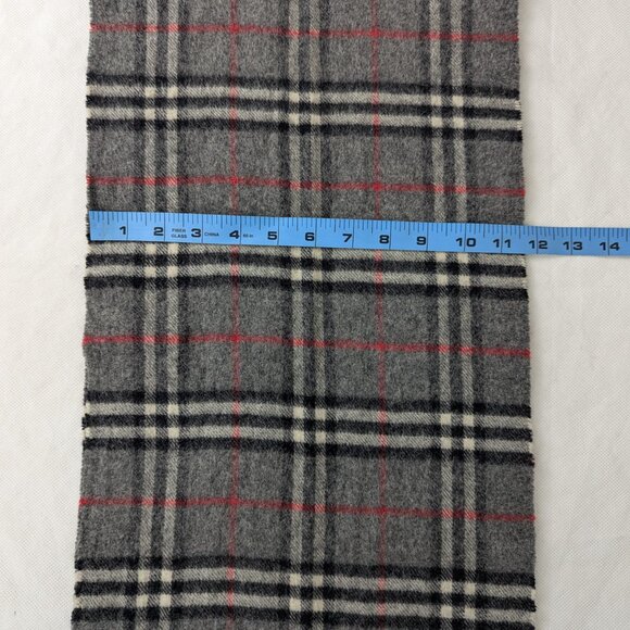 Burberry Lambswool Plaid Scarf Gray Unisex | Warm Soft Luxury | Fast Shipping - Picture 7 of 7
